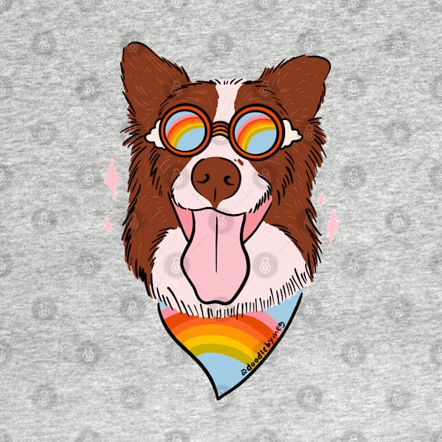 Rainbow Dog by Doodle by Meg